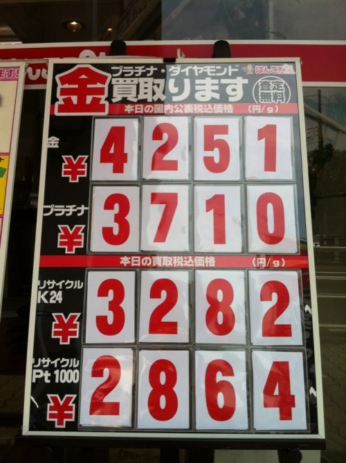 上大岡金買取り価格